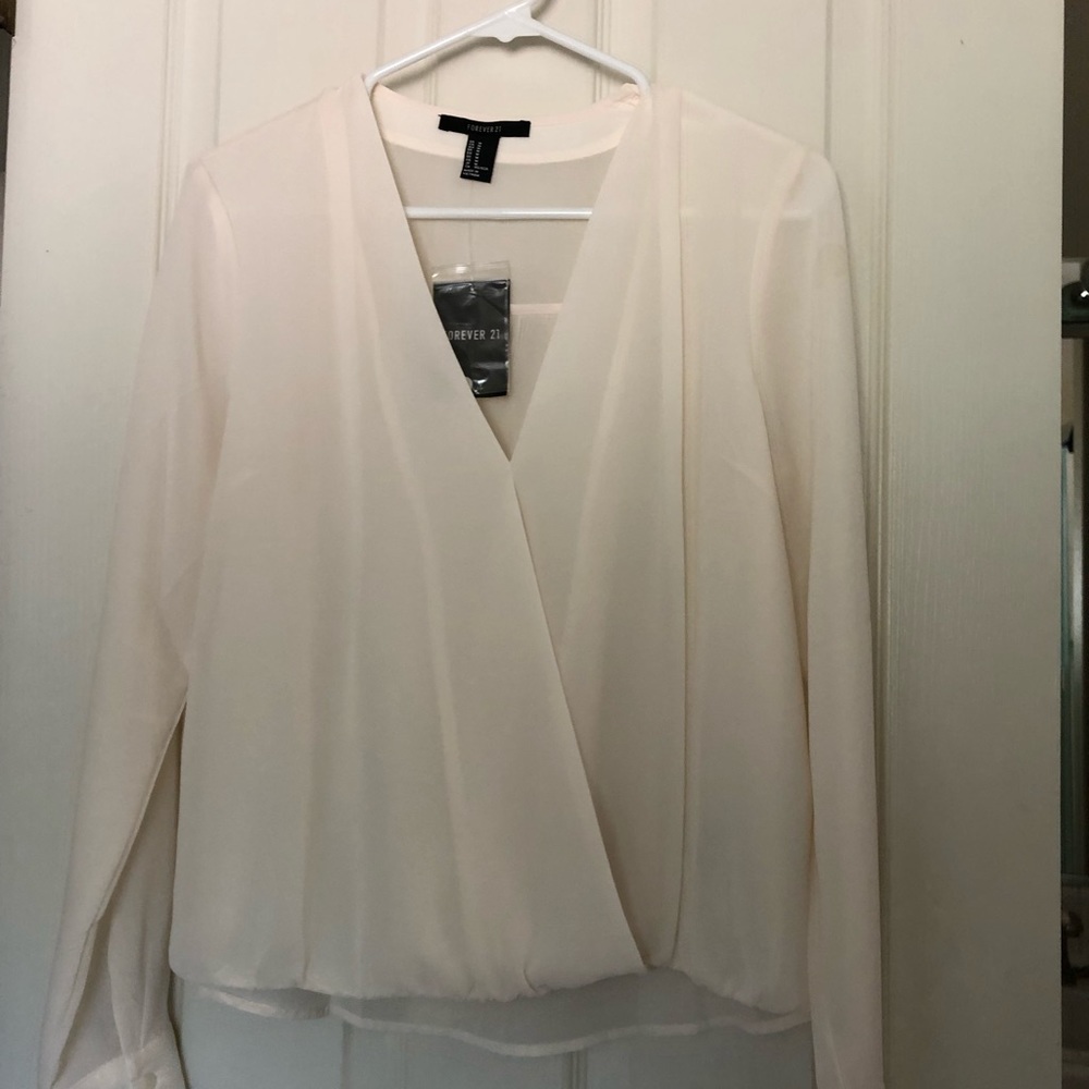 NWT Forever 21 drapey dress shirt M